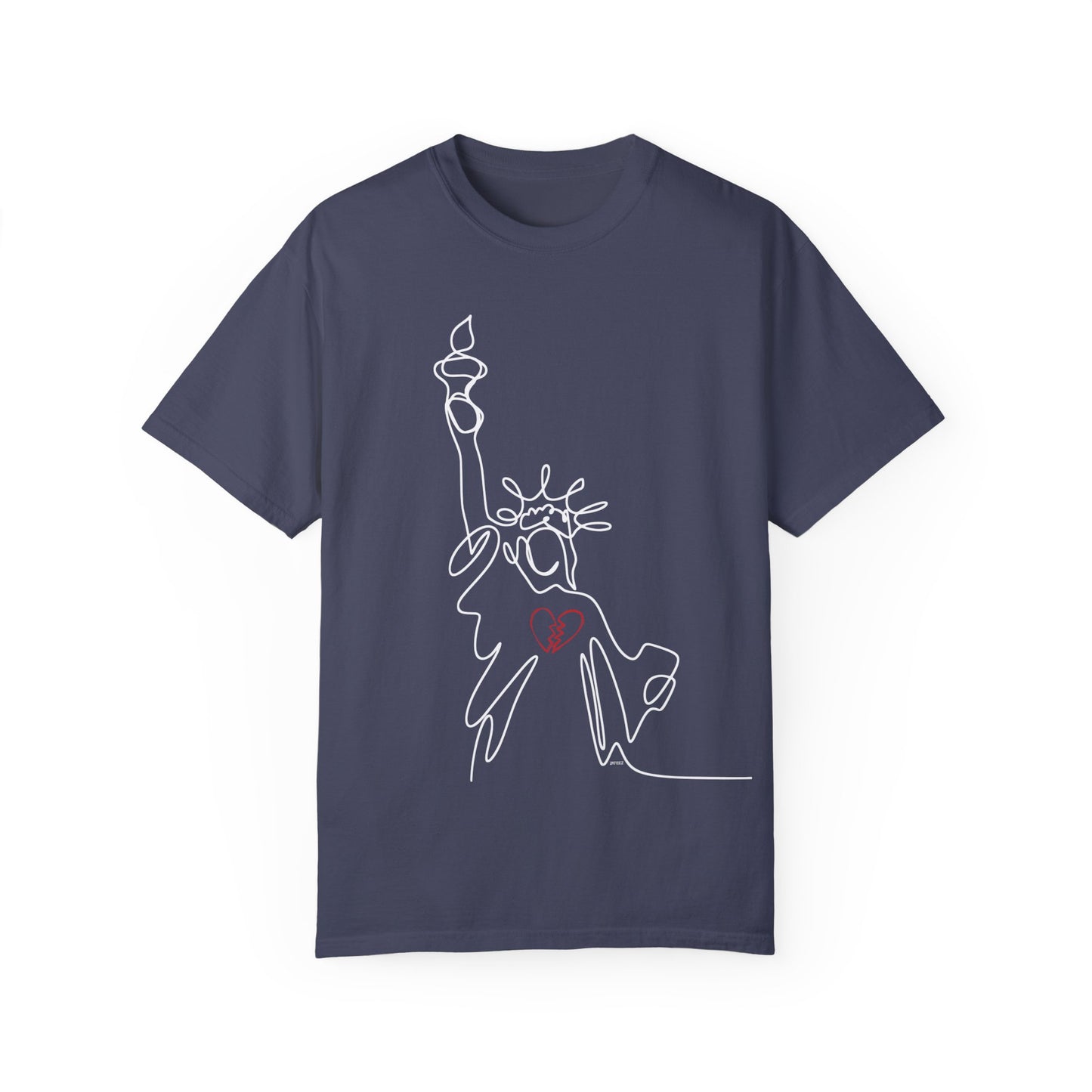 Soft Sustainable Cotton Unisex T-shirt 💔  Statue of Liberty Broken-Hearted