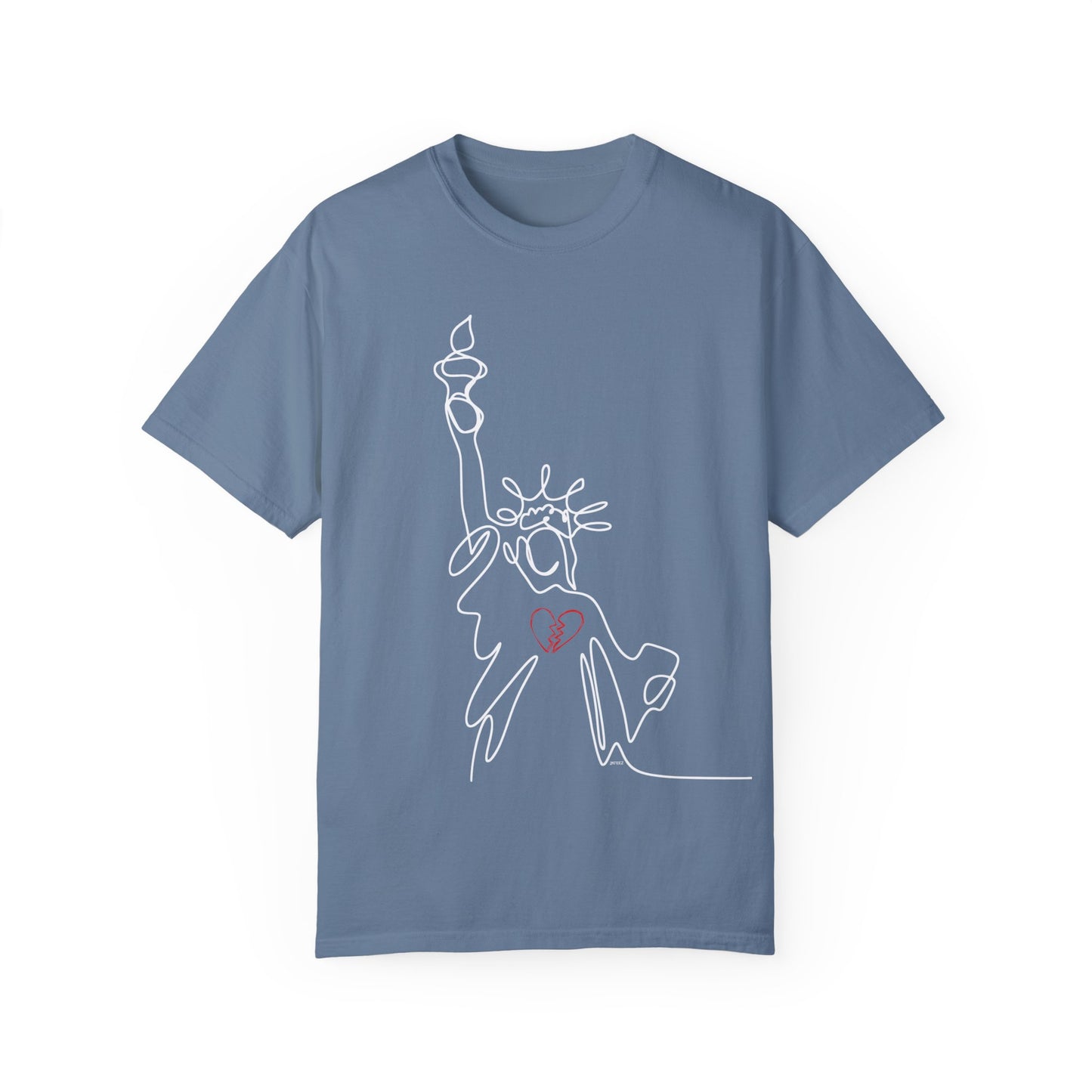 Soft Sustainable Cotton Unisex T-shirt 💔  Statue of Liberty Broken-Hearted