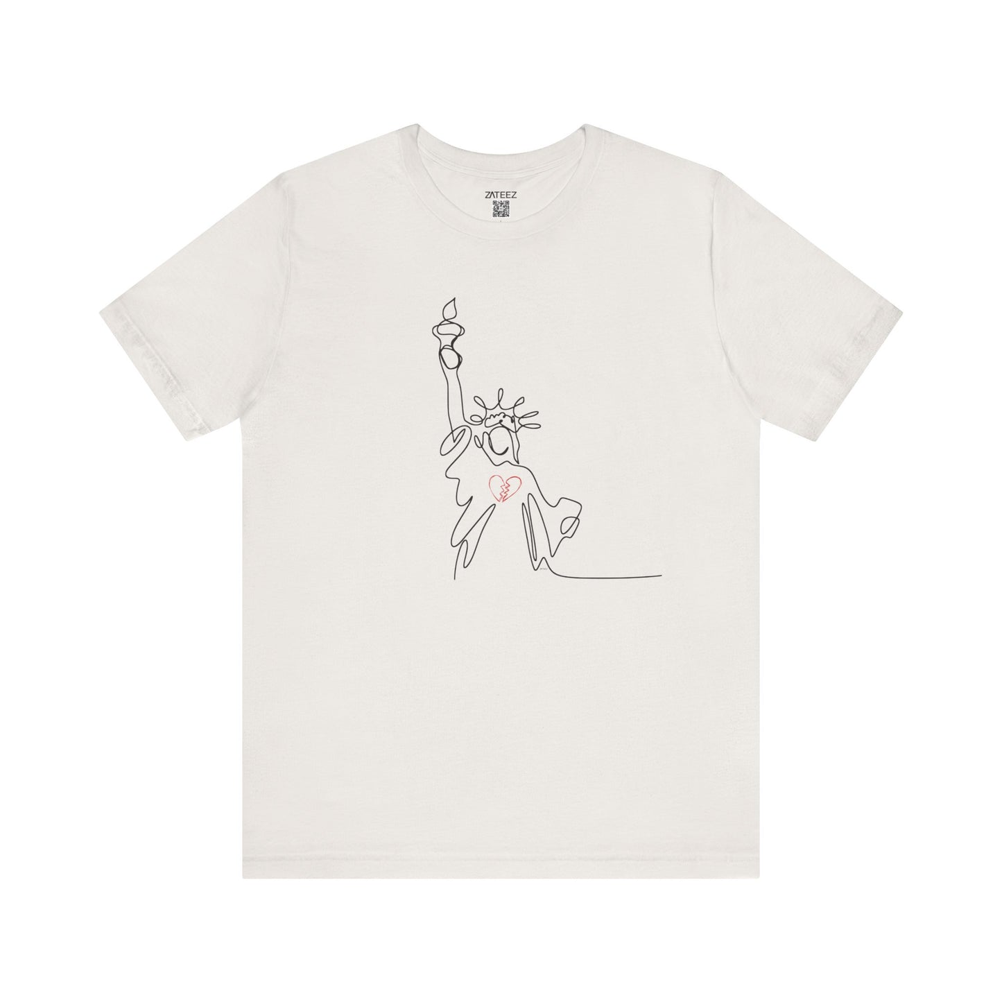 Brokenhearted Statue of Liberty 💔 Unisex Lightweight Jersey Cotton T-shirt