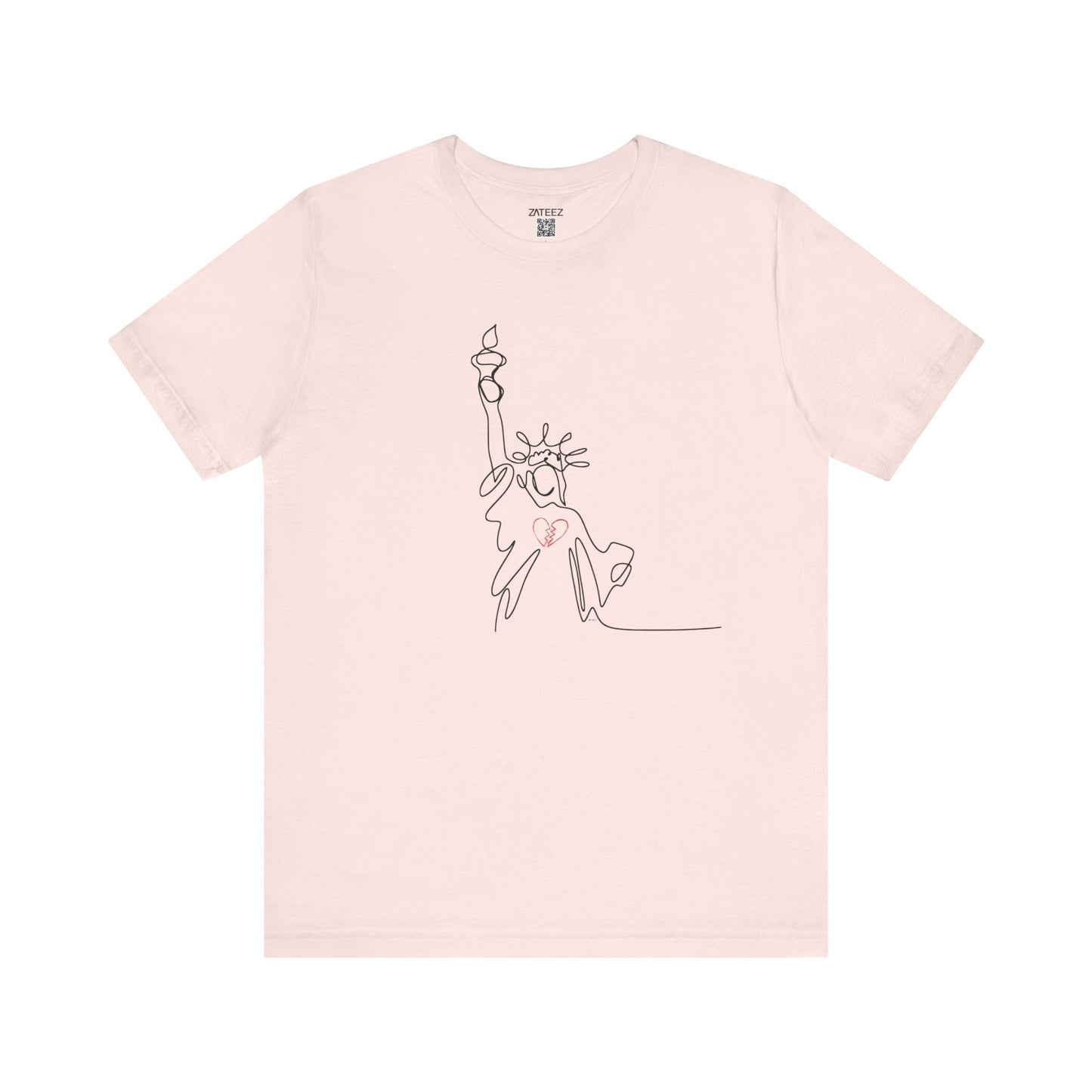 Brokenhearted Statue of Liberty 💔 Unisex Lightweight Jersey Cotton T-shirt