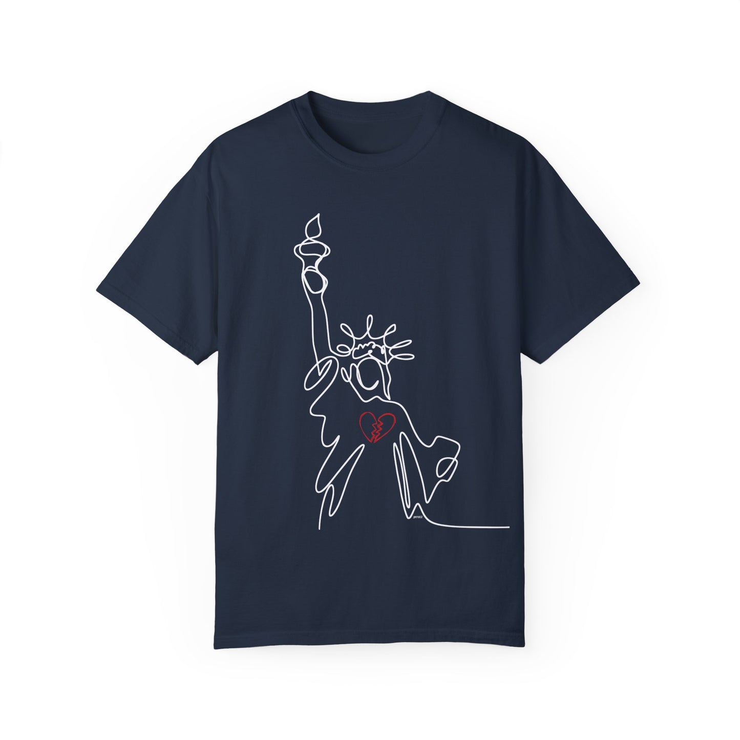 Soft Sustainable Cotton Unisex T-shirt 💔  Statue of Liberty Broken-Hearted