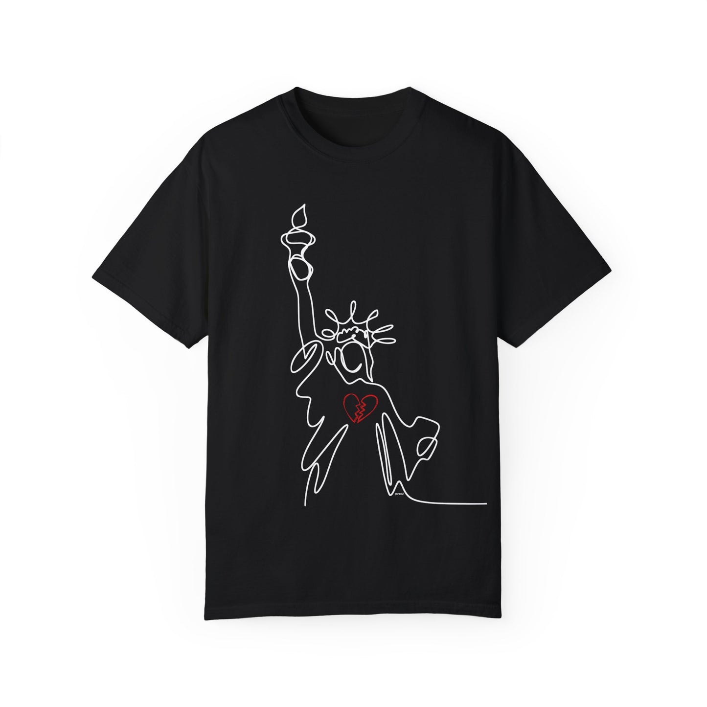Soft Sustainable Cotton Unisex T-shirt 💔  Statue of Liberty Broken-Hearted