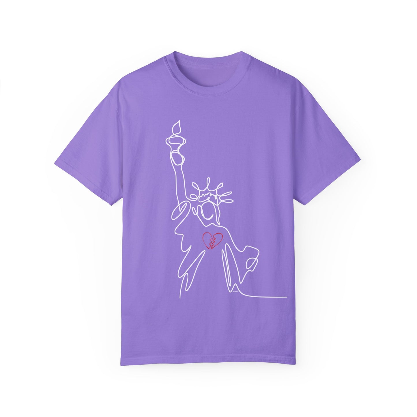 Soft Sustainable Cotton Unisex T-shirt 💔  Statue of Liberty Broken-Hearted