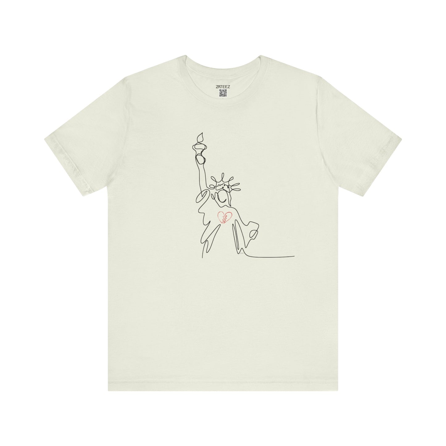 Brokenhearted Statue of Liberty 💔 Unisex Lightweight Jersey Cotton T-shirt
