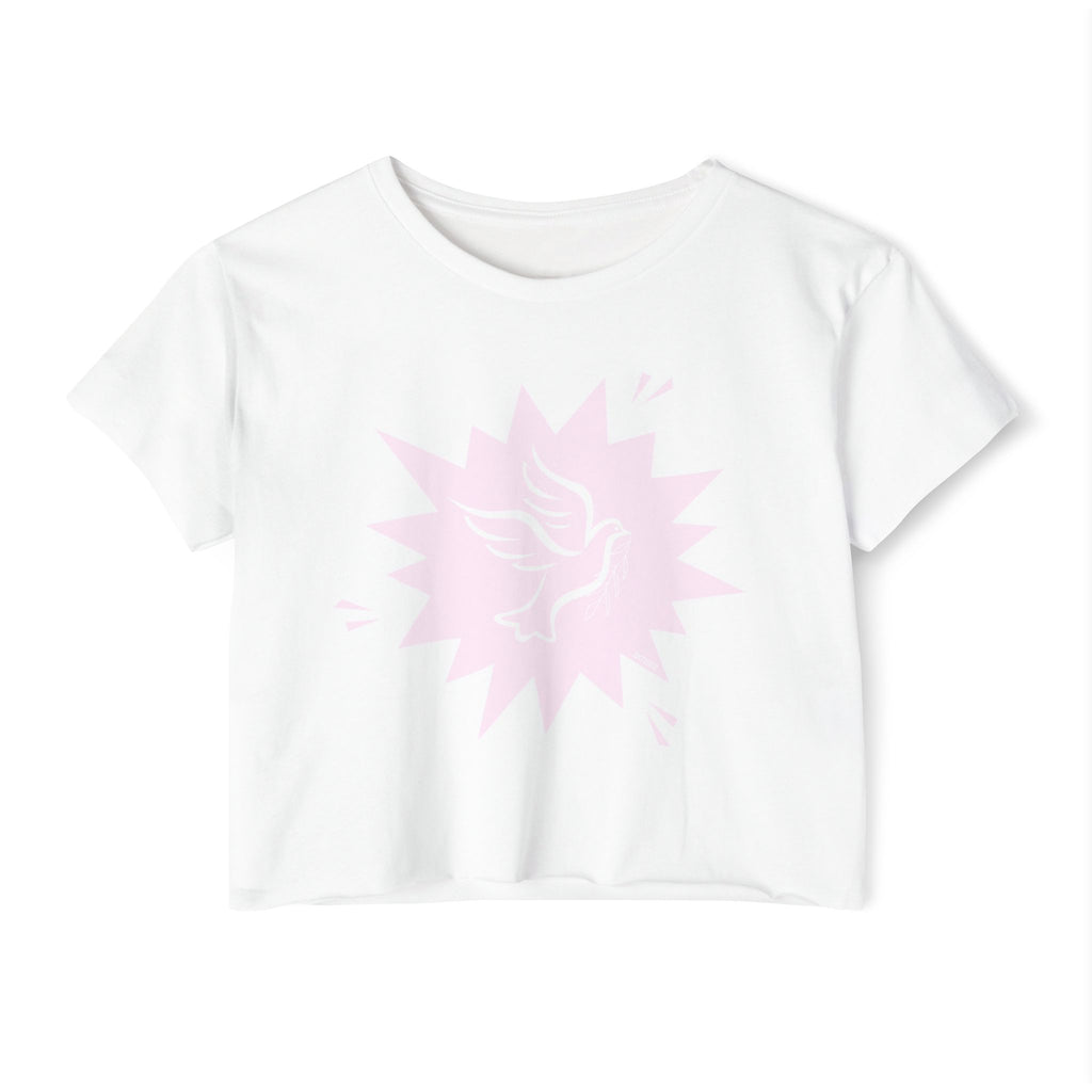 Soft Modern Crop Tee 🩷 Fierce Dove