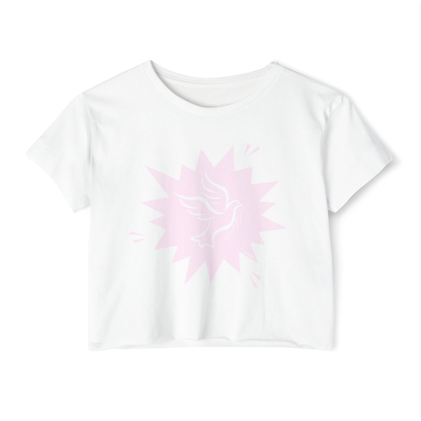 Soft Modern Crop Tee 🩷 Fierce Dove