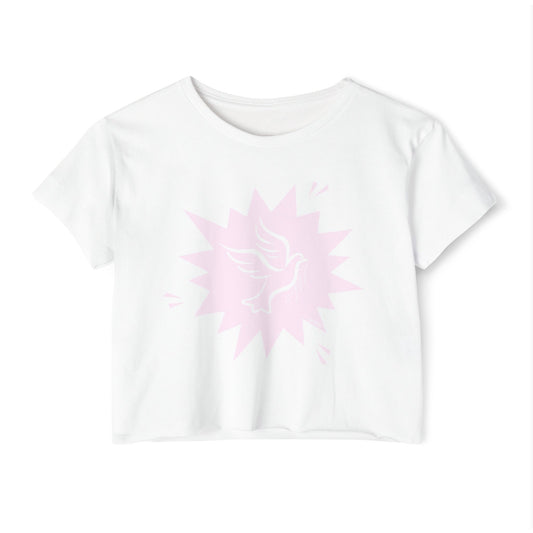 Soft Modern Crop Tee 🩷 Fierce Dove