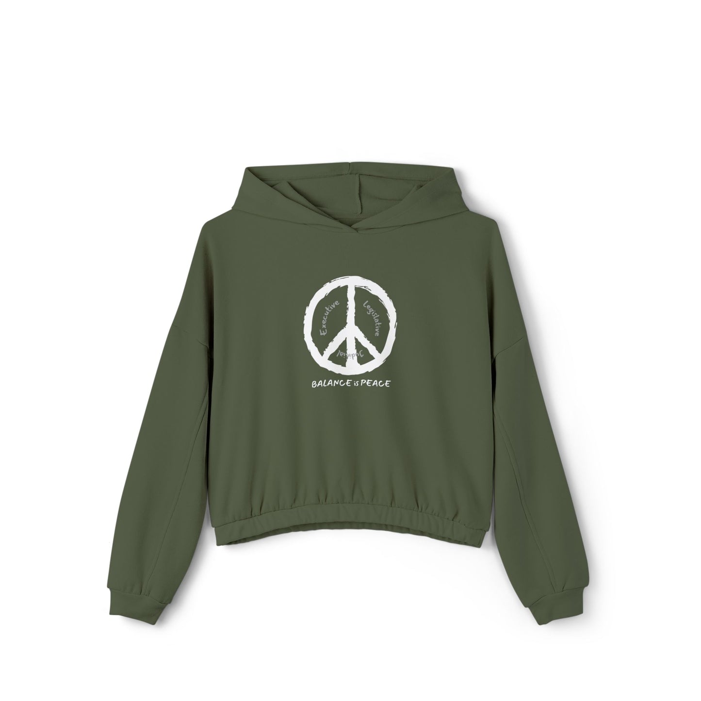 Modern Cinched Bottom Hoodie ☮️ Balance is Peace