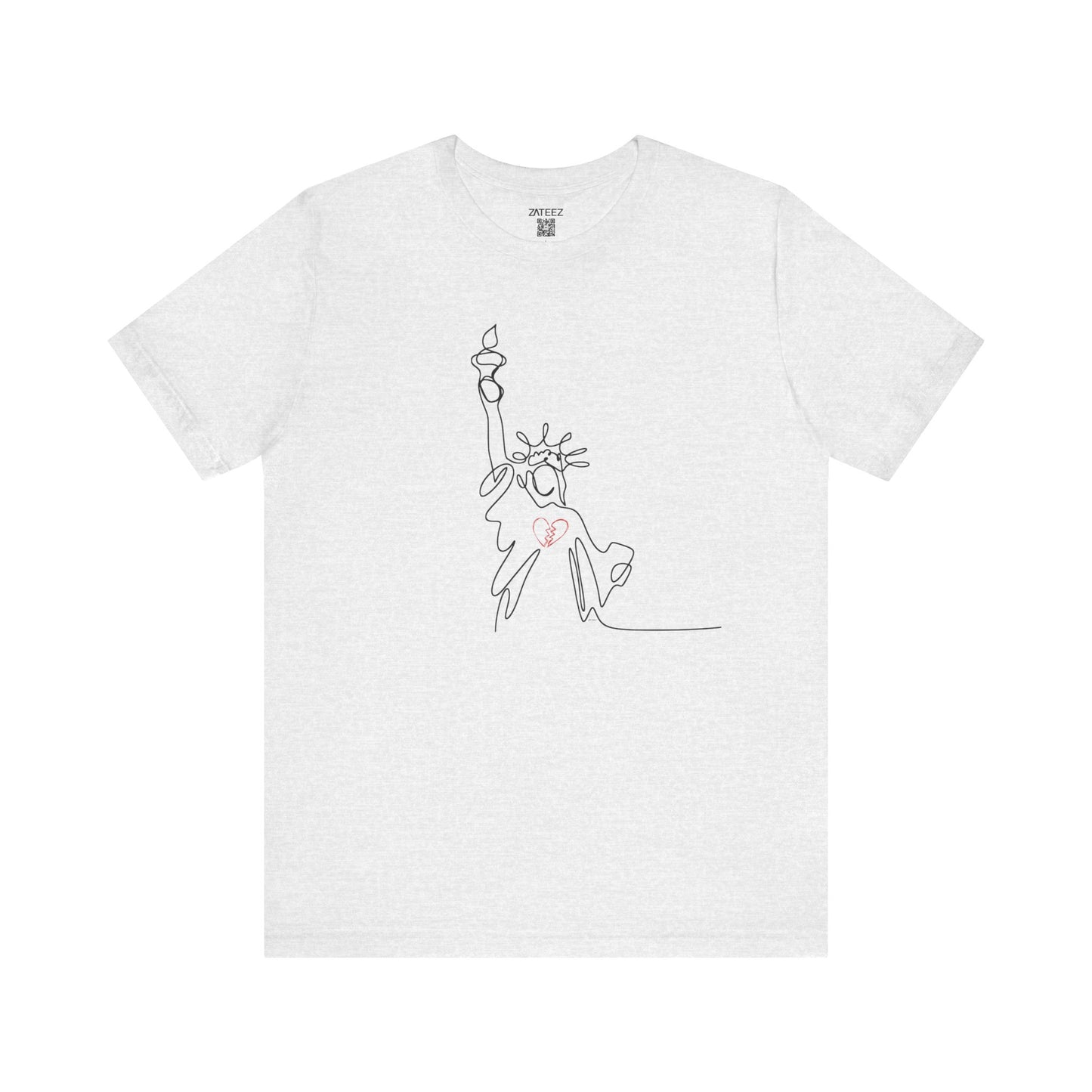 Brokenhearted Statue of Liberty 💔 Unisex Lightweight Jersey Cotton T-shirt