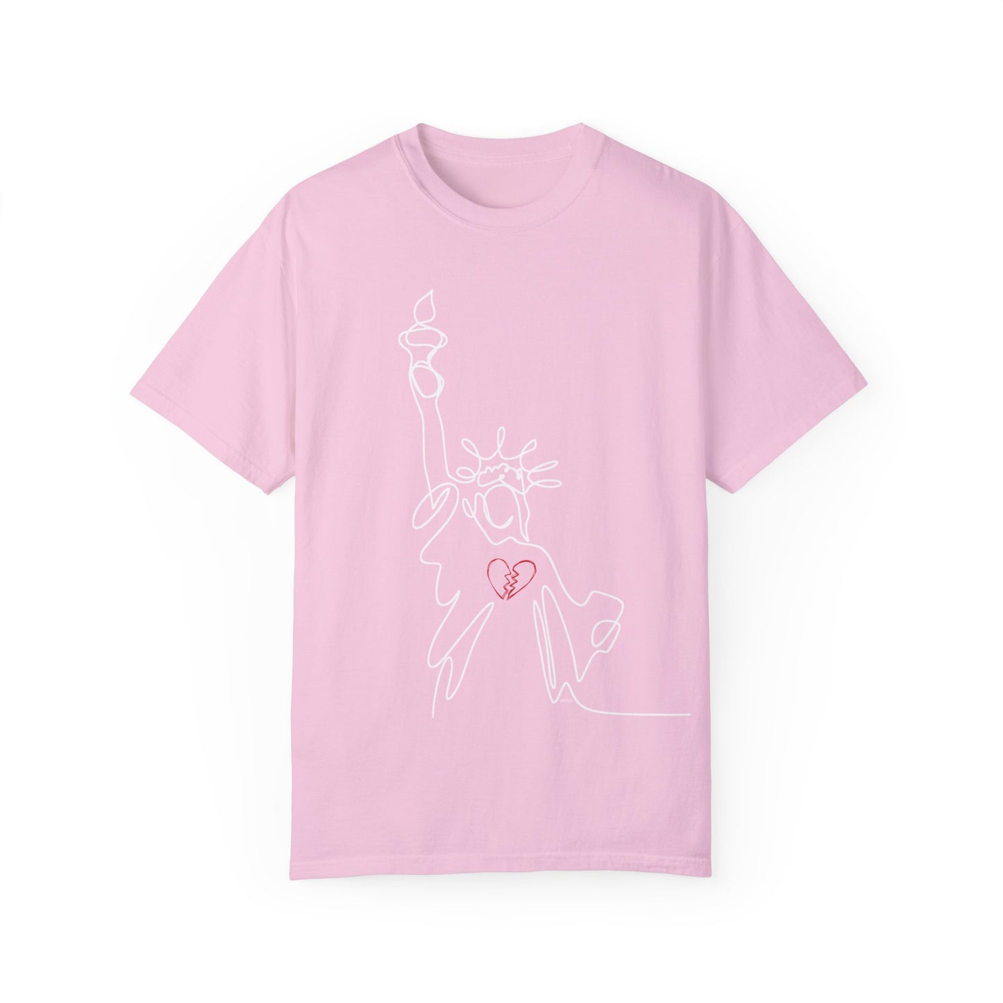 Soft Sustainable Cotton Unisex T-shirt 💔  Statue of Liberty Broken-Hearted