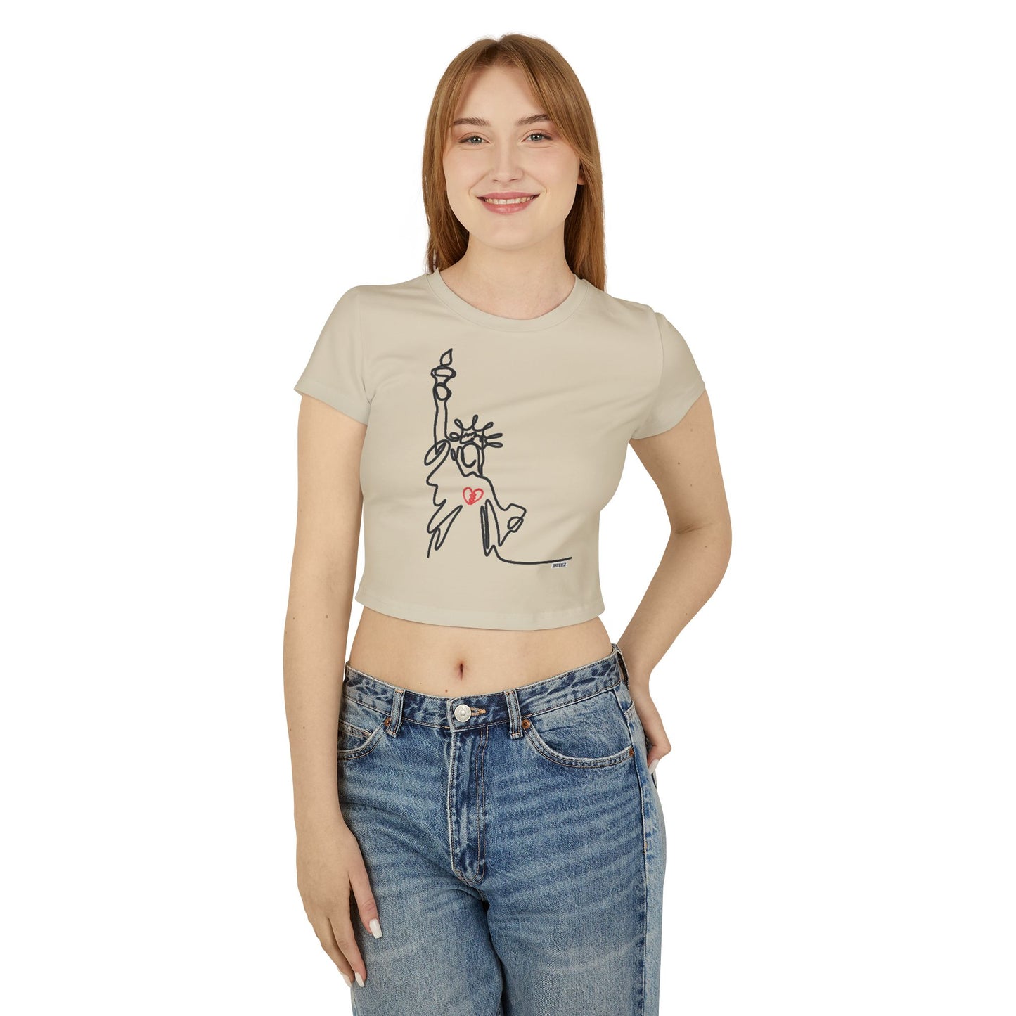 Statue of Liberty Broken-Hearted 💔 Exclusive Design Women's Stylish Baby Tee