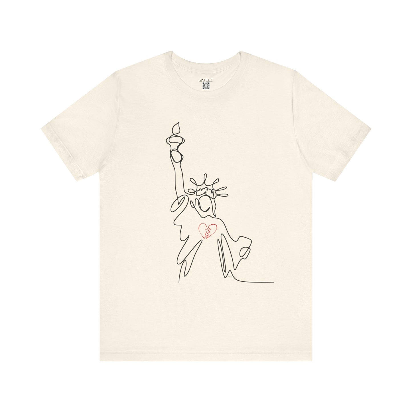 Soft Lightweight Jersey Cotton Unisex Tee 💔 Statue of Liberty