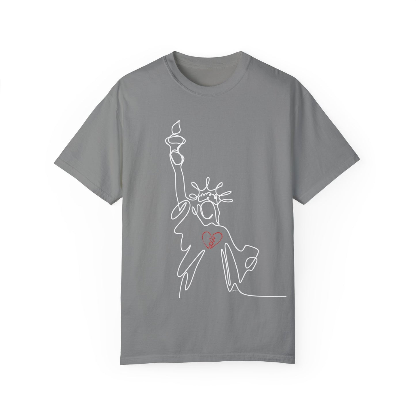 Soft Sustainable Cotton Unisex T-shirt 💔  Statue of Liberty Broken-Hearted