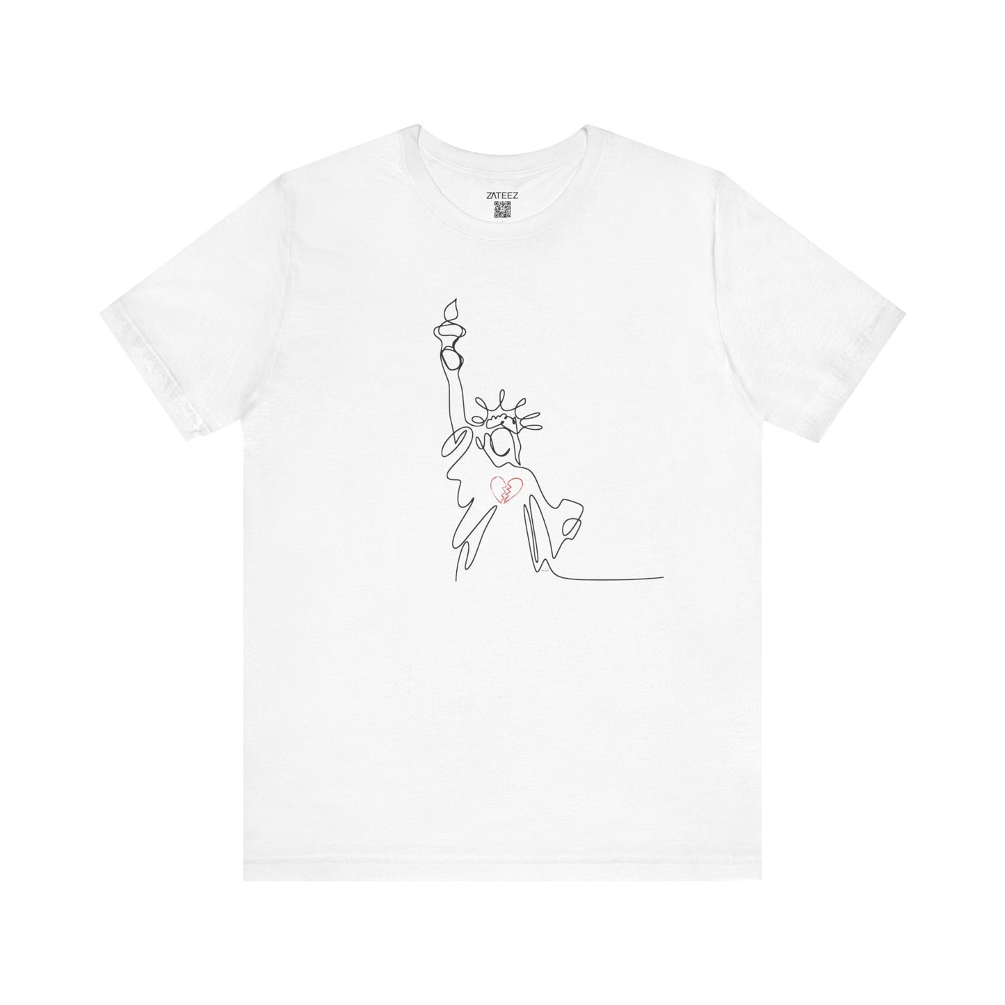 Brokenhearted Statue of Liberty 💔 Unisex Lightweight Jersey Cotton T-shirt