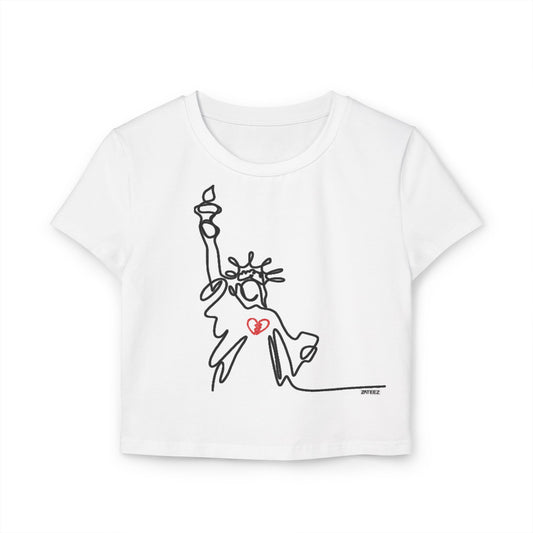 Statue of Liberty Broken-Hearted 💔 Exclusive Design Women's Stylish Baby Tee