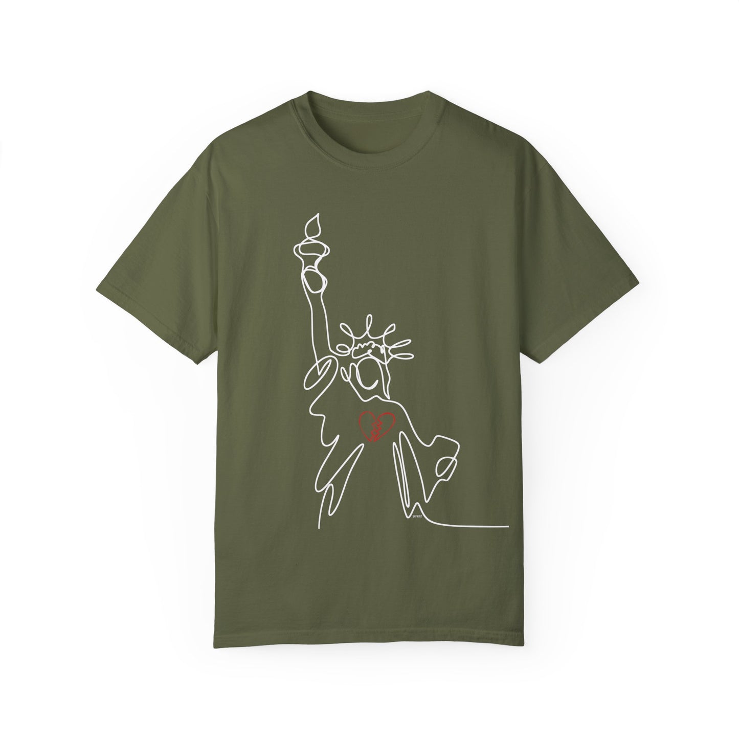 Soft Sustainable Cotton Unisex T-shirt 💔  Statue of Liberty Broken-Hearted