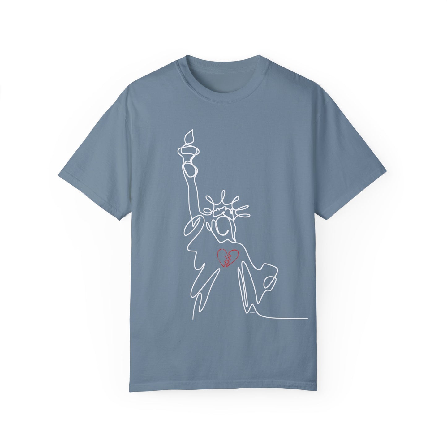 Soft Sustainable Cotton Unisex T-shirt 💔  Statue of Liberty Broken-Hearted