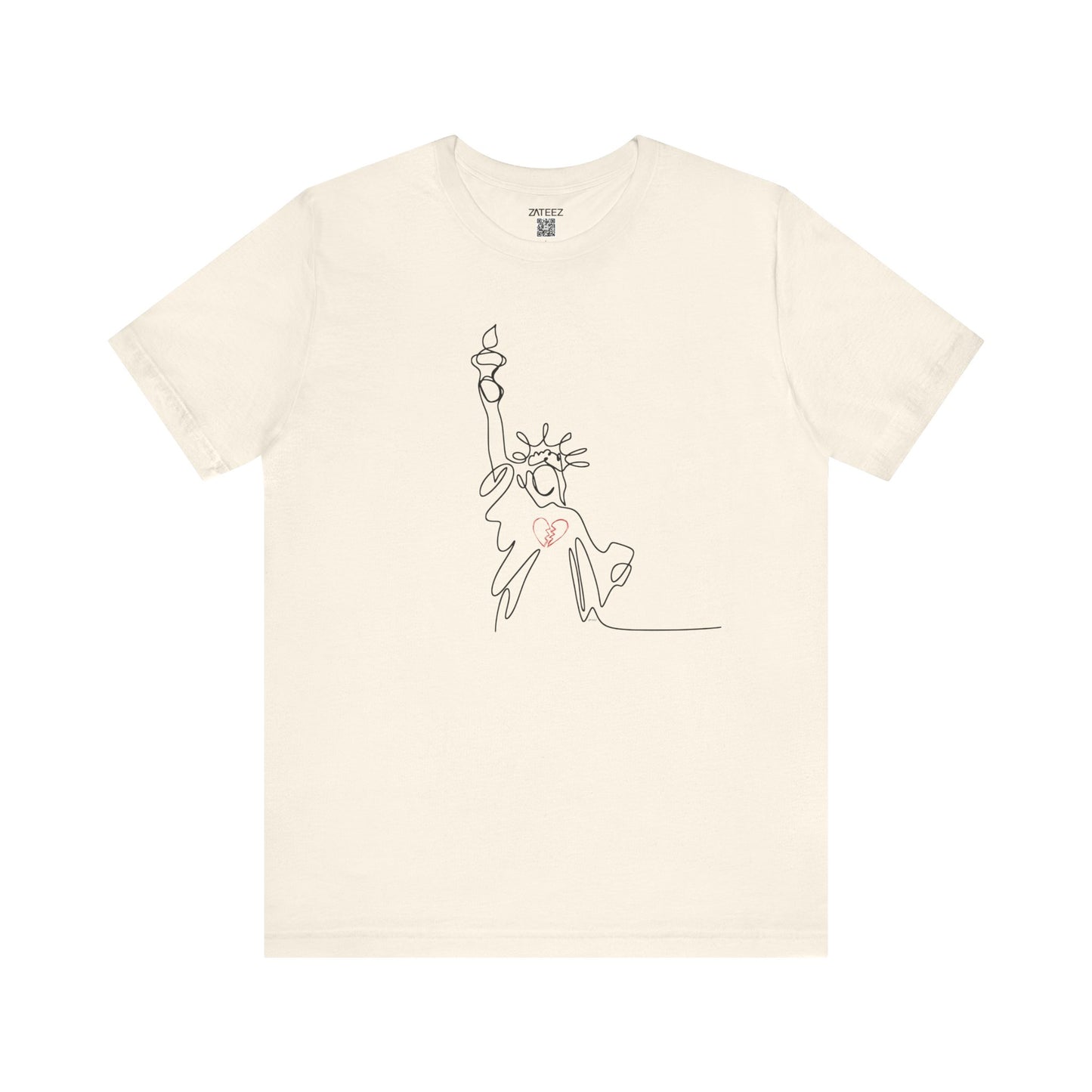 Brokenhearted Statue of Liberty 💔 Unisex Lightweight Jersey Cotton T-shirt