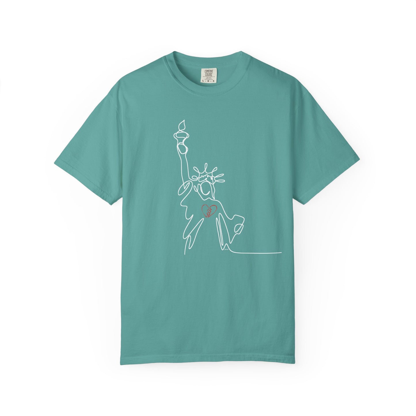Brokenhearted Statue of Liberty 💔  Unisex Cotton T-shirt