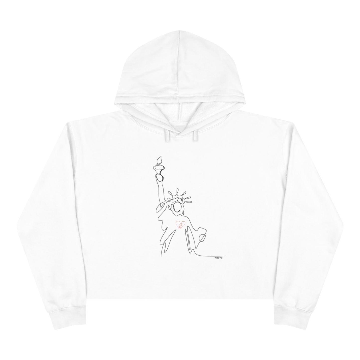 Statue of Liberty Broken-Hearted 💔 Exclusive Design Soft Fleece Hoodie