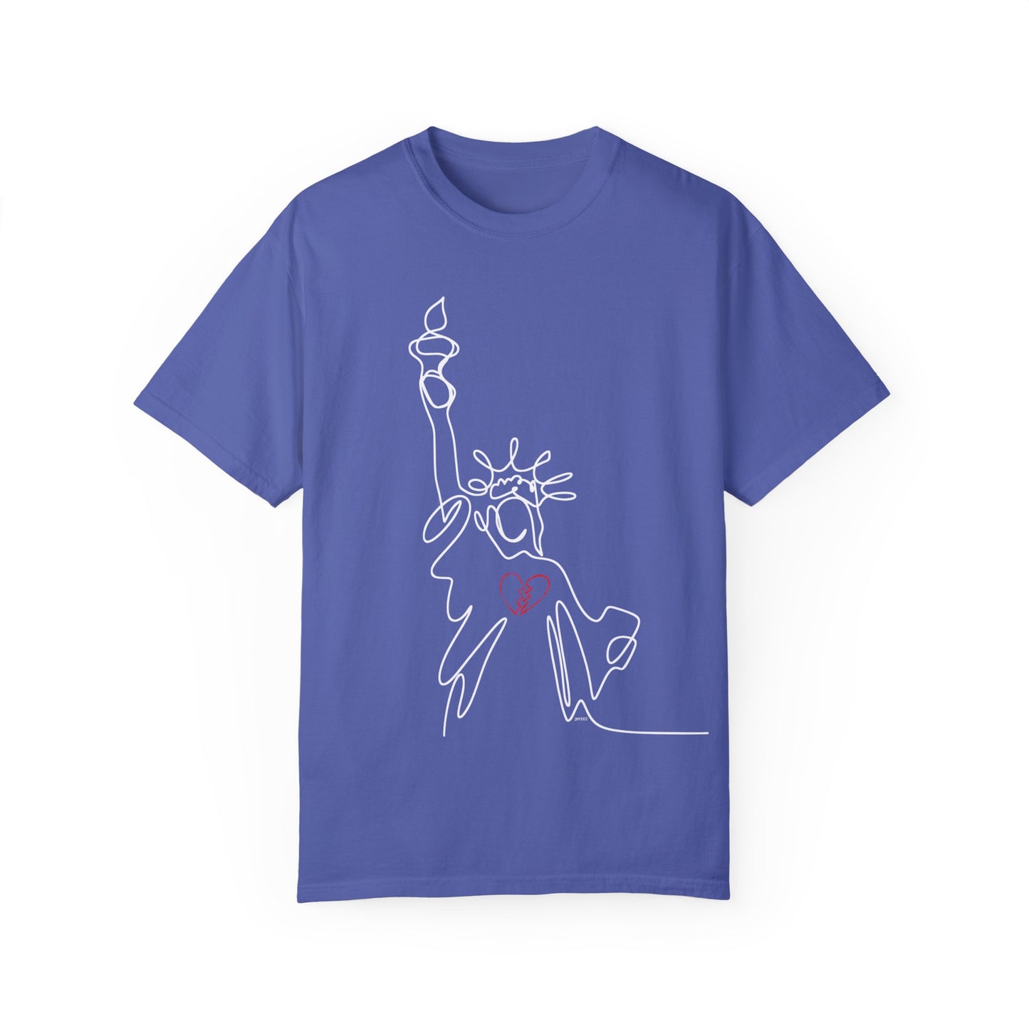 Soft Sustainable Cotton Unisex T-shirt 💔  Statue of Liberty Broken-Hearted