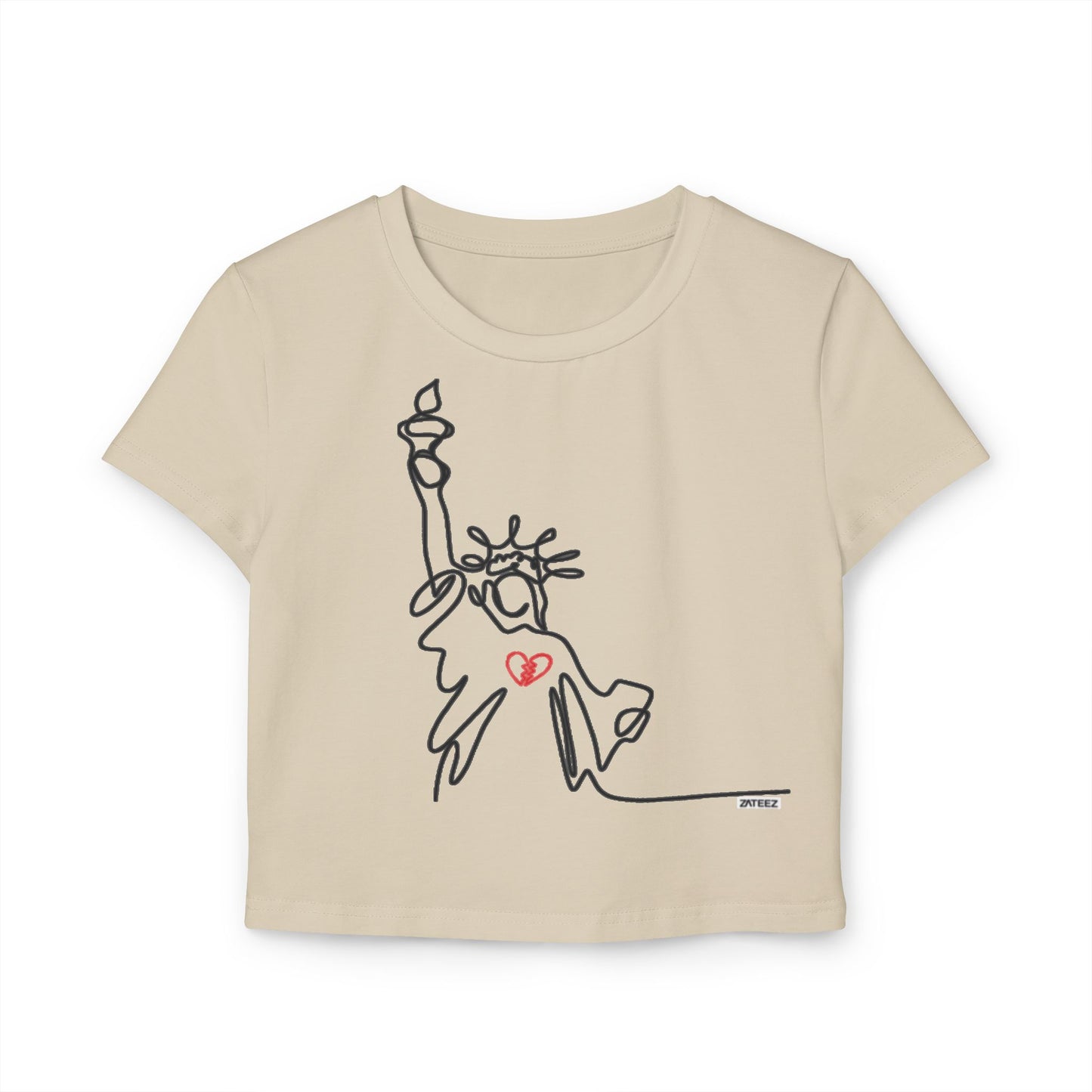 Statue of Liberty Broken-Hearted 💔 Exclusive Design Women's Stylish Baby Tee