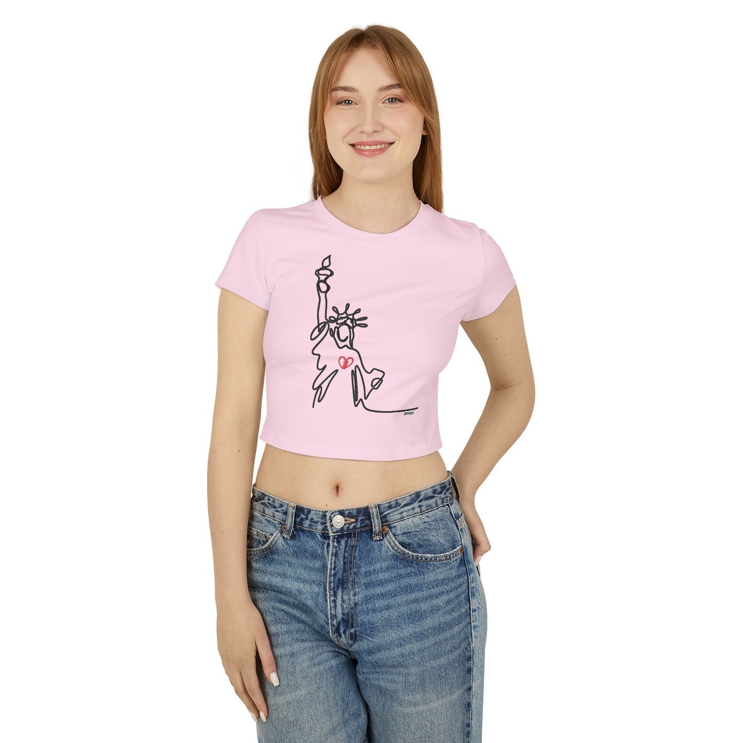 Statue of Liberty Broken-Hearted 💔 Exclusive Design Women's Stylish Baby Tee